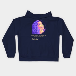 Alice Walker Portrait and Quote Kids Hoodie